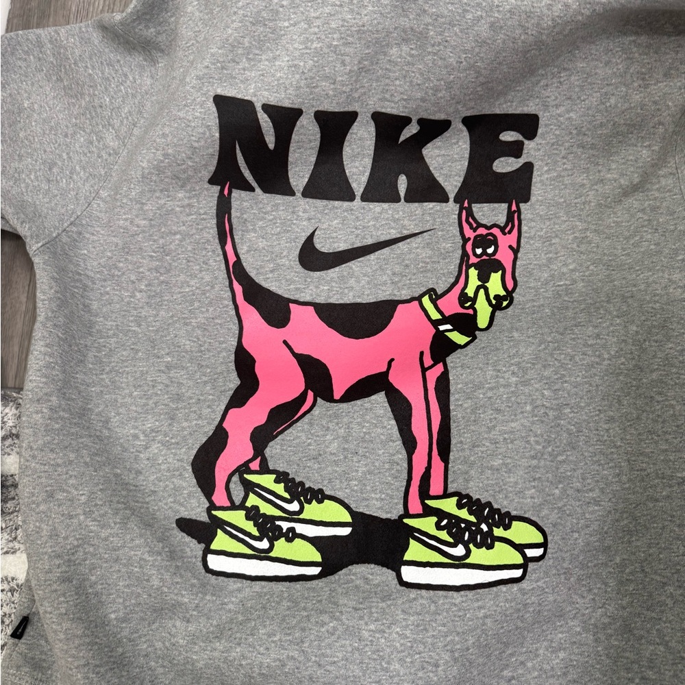Nike SB Hoodie with Pink Dog Design